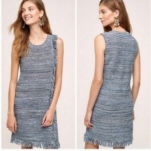 Anthropologie Holding Horses Knit Tweed Fringe Sweater Dress - S, NEW!